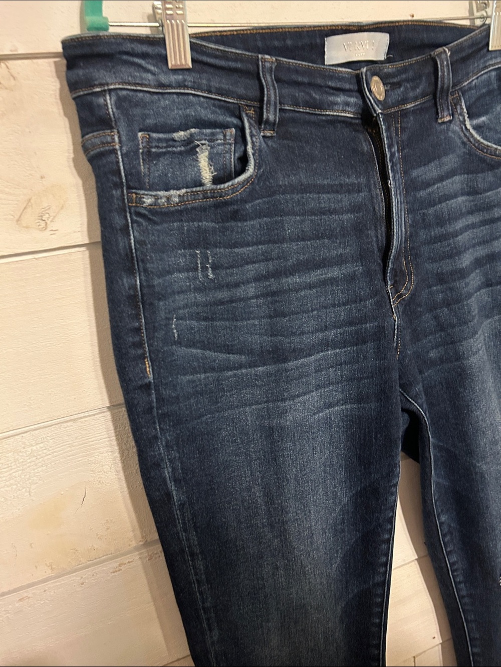 VERVET Dark Wash Distressed Women’s Jeans 14 - Picture 4 of 10